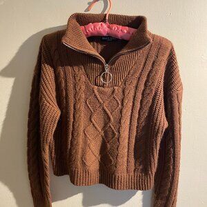 Brave Soul Half-zip Dropped Shoulder Sweater